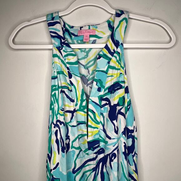 Lilly Pulitzer Green & Pool Blue Achelle Mini Dress Size XS - Picture 5 of 8